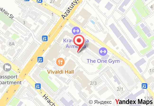 Map: PADEL BATTLE, Azatutyan Ave 24/31, Yerevan